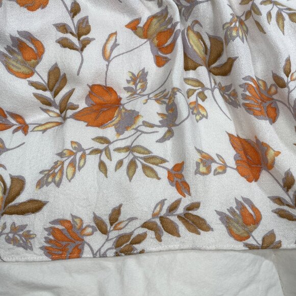 Seven Wonders High Waisted Tiered Maxi Skirt White Fall Leaves Cottagecore US 6 - Picture 13 of 16